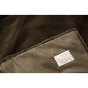 Dark Brown Mink Plucked Fur Blanket k-312