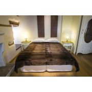 Dark Brown Mink Plucked Fur Blanket k-312