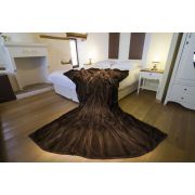 Dark Brown Mink Plucked Fur Blanket k-312