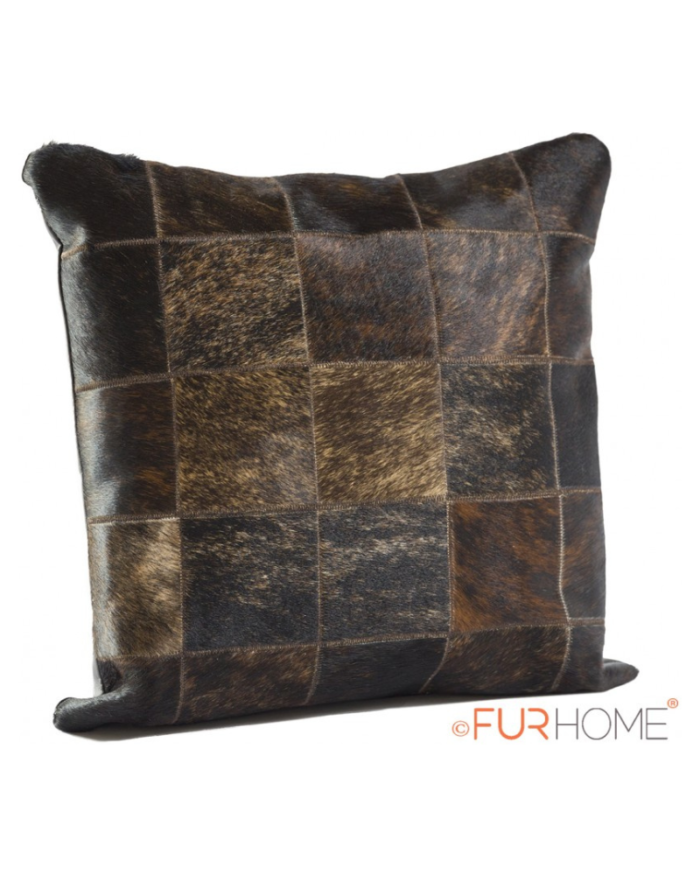 Cowhide cushion dark brown ex.dark 10 G-519