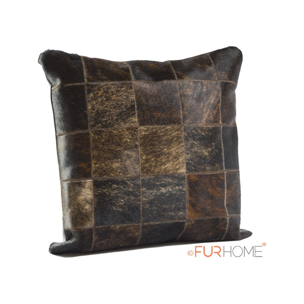 Cowhide cushion dark brown ex.dark 10 G-519