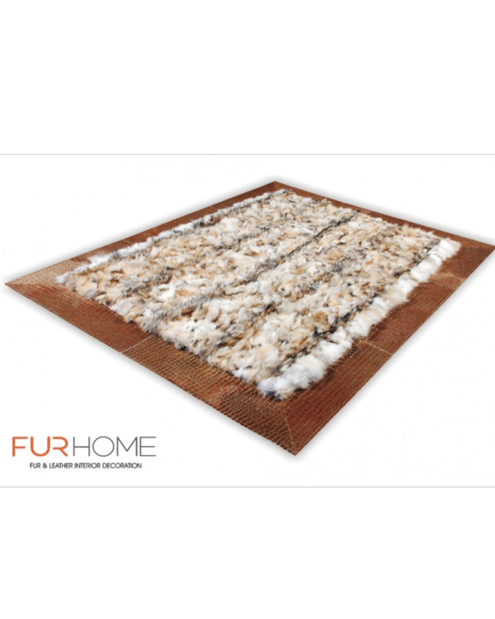 Coyote natural Rug with frame Gold crocco pony k-151