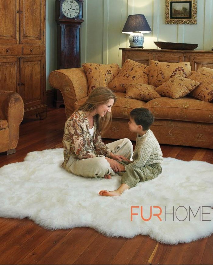 Sheepskin Rug  6 P  Colour Ivory - white