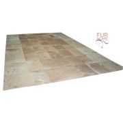 Gold beige leather rug 20*30 K-135