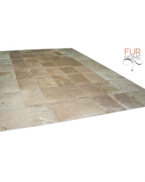 Gold beige leather rug 20*30 K-135