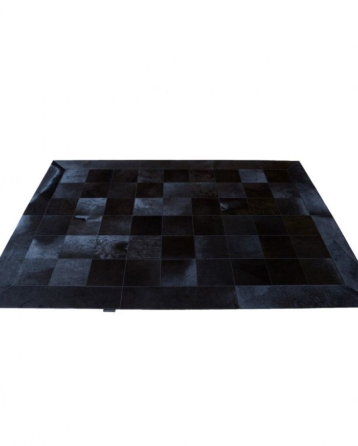 Black Leather Carpet with Border K-114