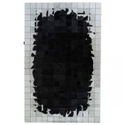 Δερμάτινο Χαλί Mosaic Μαύρο-Άσπρο k-1214