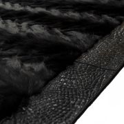 Γούνινο Χαλί Sevron Fox Black Fr Crocs Leather k-1125