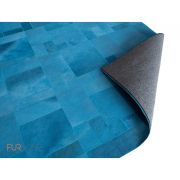 Luxury Leather Rug Design Puzzle Color Turquoise k-137