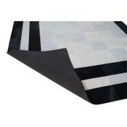Leather Carpet White with double black edging K-158
