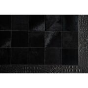 Patchwork leather rug  black/croco nero k-122