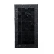 Patchwork leather rug  black/croco nero k-122