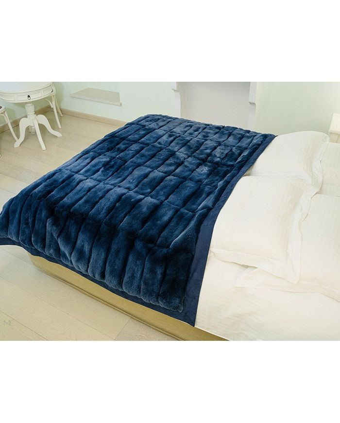 "The Ultimate Luxury: Blue Chinchilla Blanket"