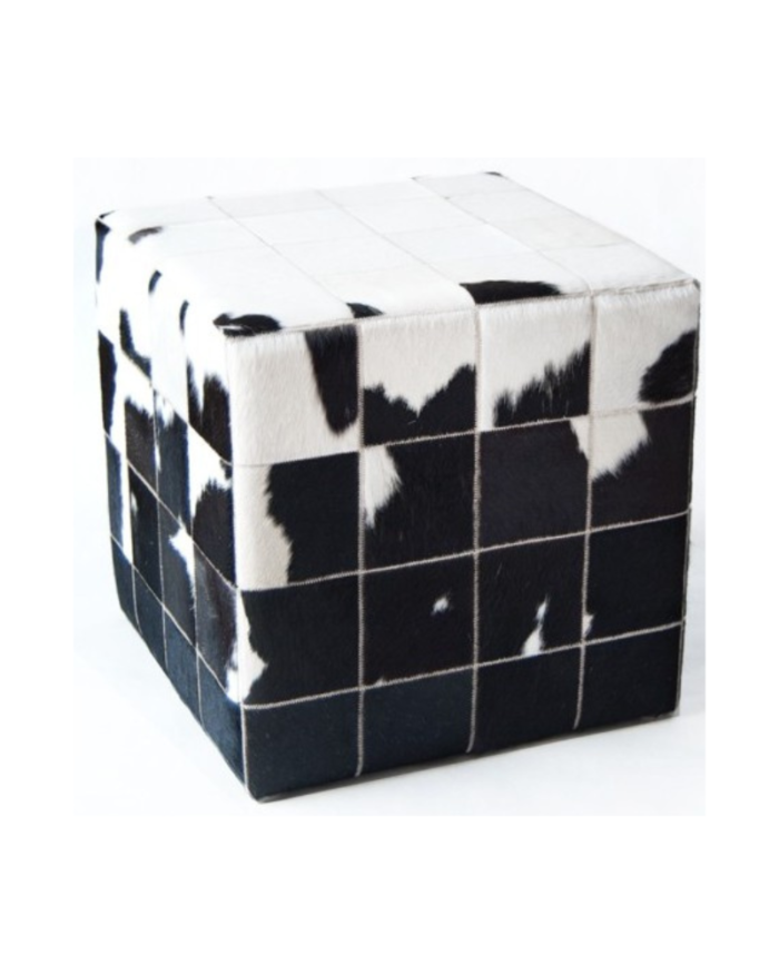 Cowhide cube cover* white black