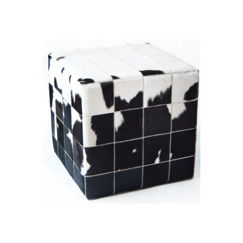 Cowhide cube cover* white black