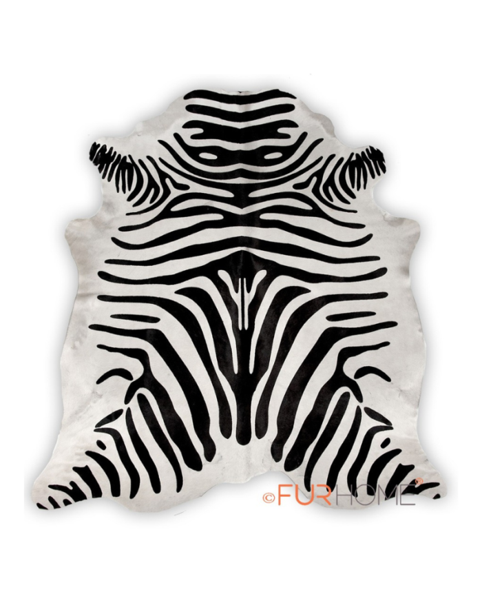 Cowhide leather Zebra design